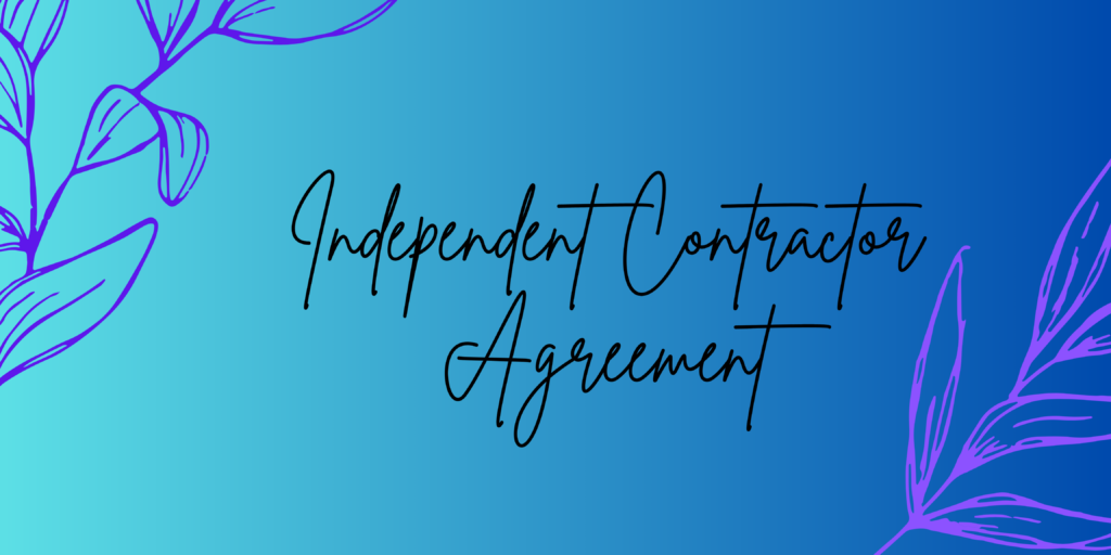 Independent Contractor Agreement banner